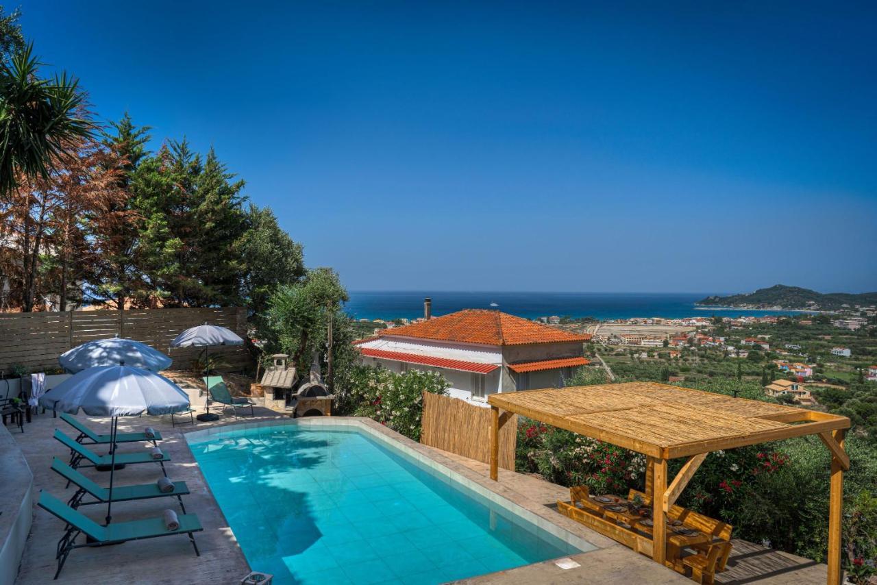 Zante Luxury Seaview Villa With Private Pool Katastárion Exterior foto