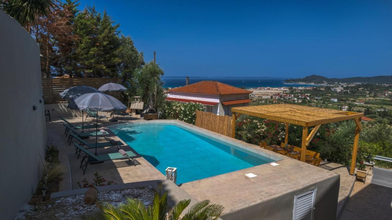 Zante Luxury Seaview Villa With Private Pool Katastárion Exterior foto